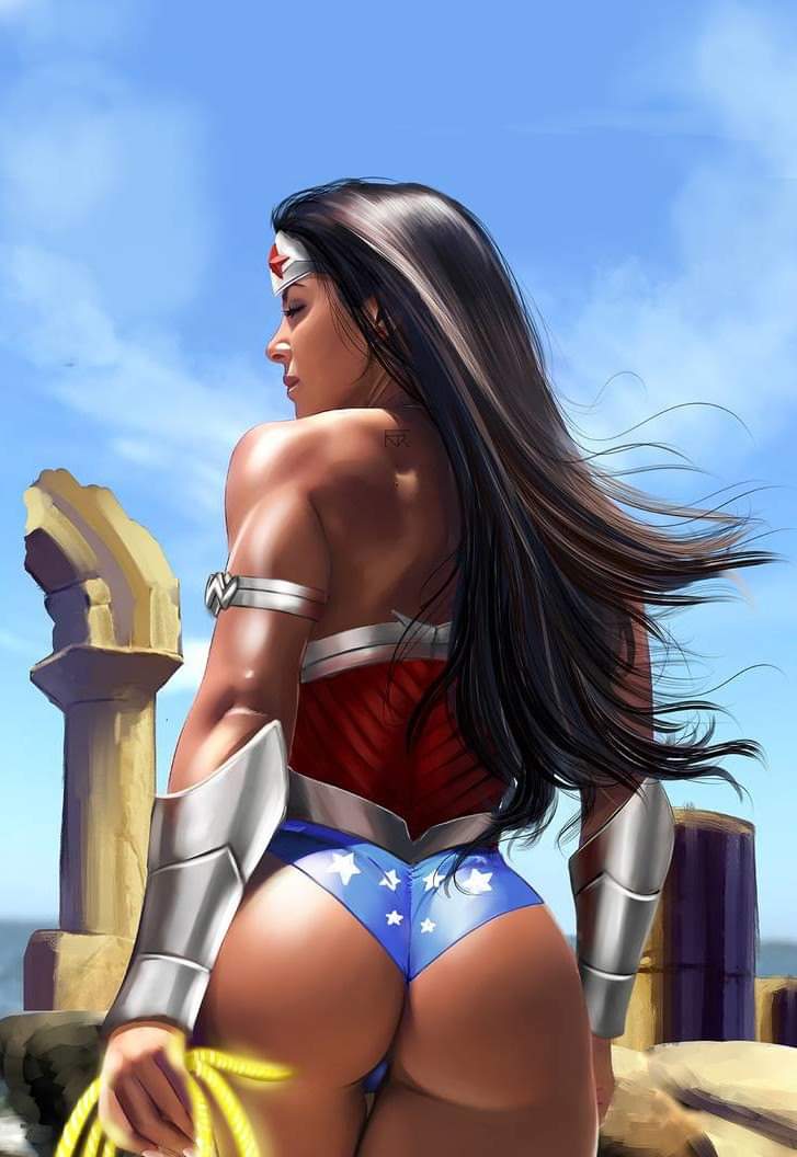 Diana Prince - Wonder Woman - tight toned amazonian backside art FB_IMG_156...