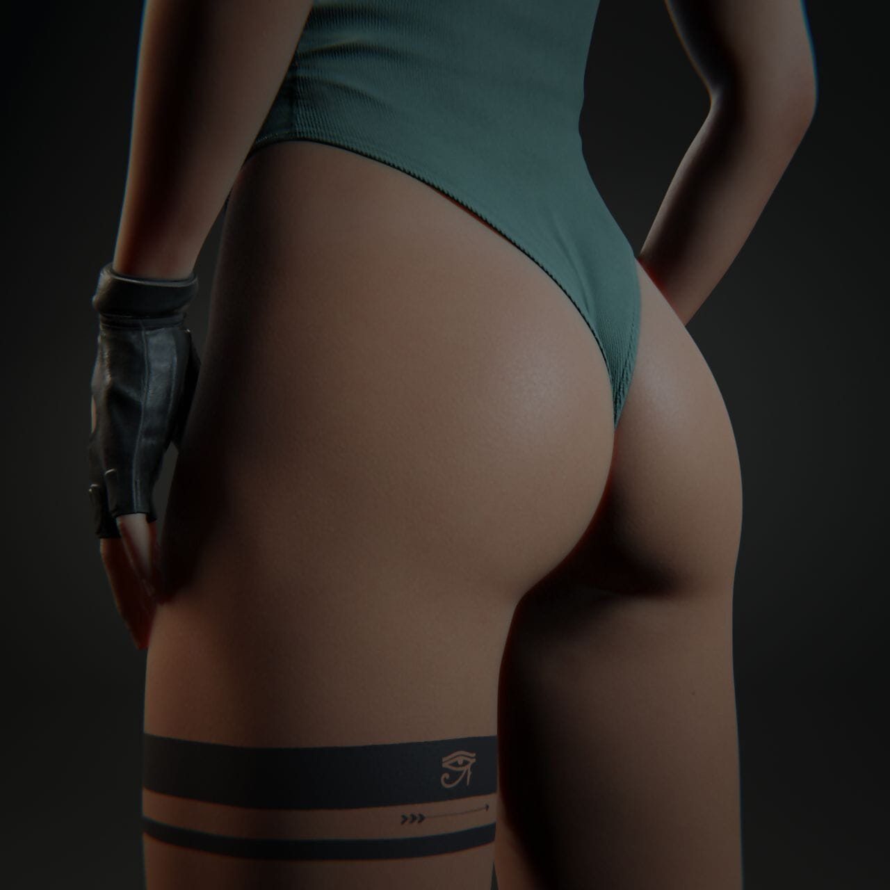 Lara Croft 2022 blue swimsuit - artist-wildeer-studio-part-5
